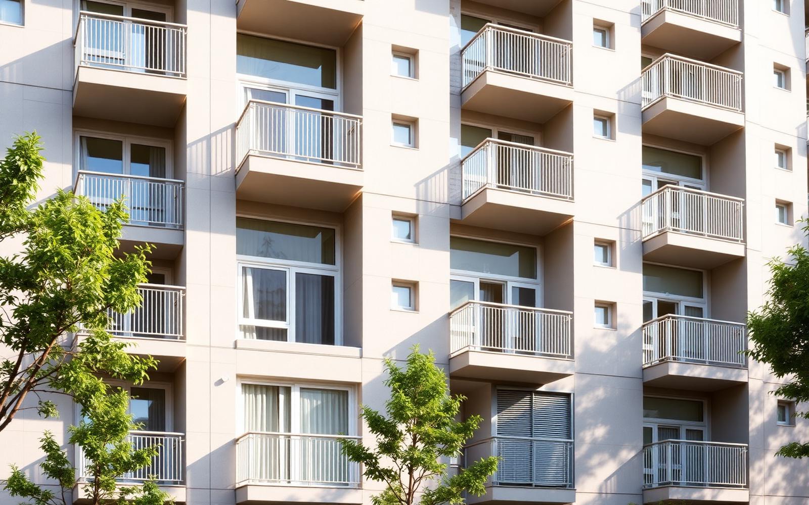 Multifamily building facade